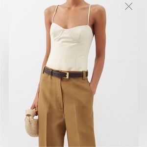 KHAITE Cream Camisole Top